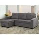 Sofa modulaire avec canapé-lit et chaise de rangement, gris – image 2 sur 6