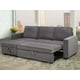 Sofa modulaire avec canapé-lit et chaise de rangement, gris – image 3 sur 6