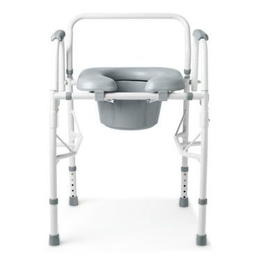 Medline Padded Steel Drop-Arm commode