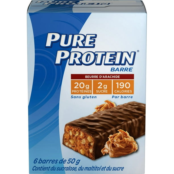 Barres protéinées beurre d'arachide sans gluten de Pure Protein 6