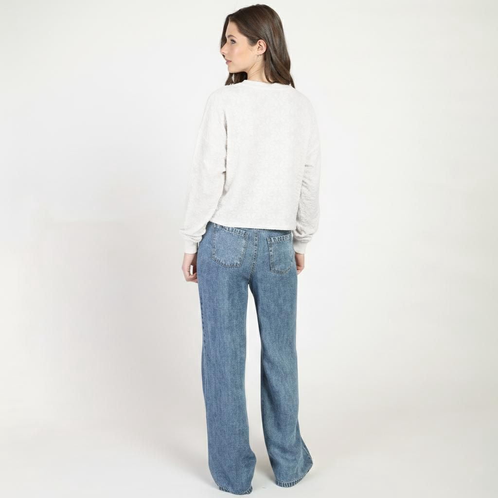 Bloom Girl Long Sleeve Patterned Top, Sizes XS-XL