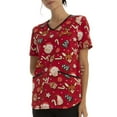 thumbnail image 2 of Scrubstar Women's Rudolph "Santa's Cookies" V-Neck Print Top, 2 of 6