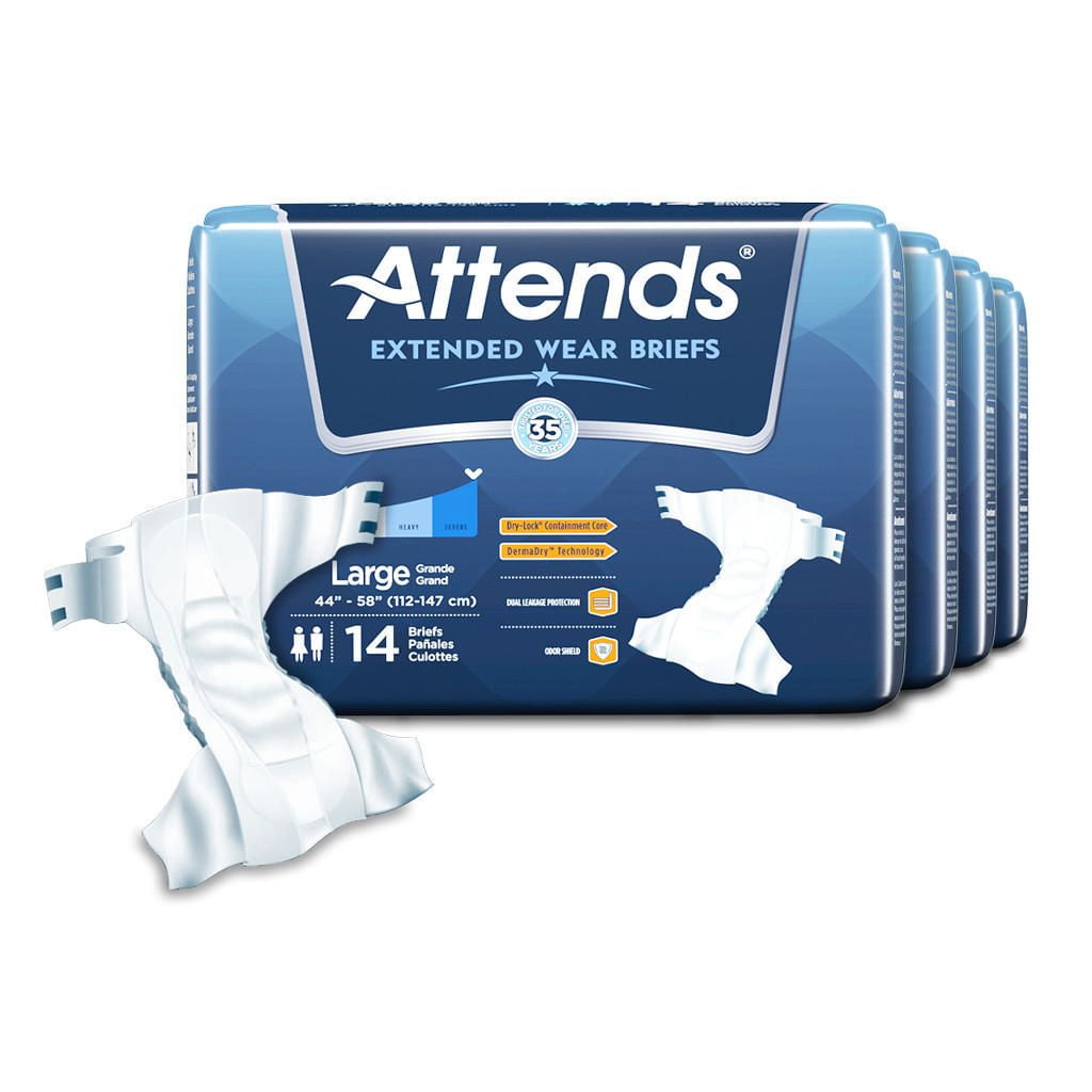 Attends Derma Dry Extended Night Wear Briefs