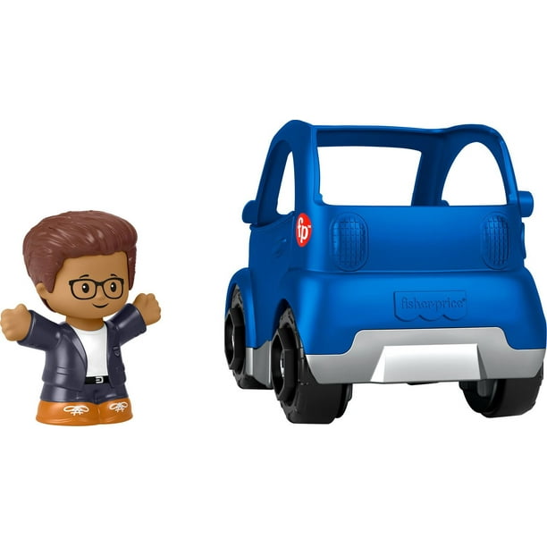 Fisher-Price Little People véhicule électrique jouet voiture et figurine  pour tout-petits, 2 pièces