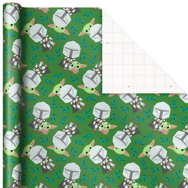 Star Wars The Mandalorian Baby Yoda Wrapping paper 60 Sq ft