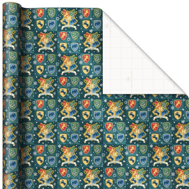 Hallmark Harry Potter Christmas Wrapping Paper Bundle with Cut Lines on  Reverse 