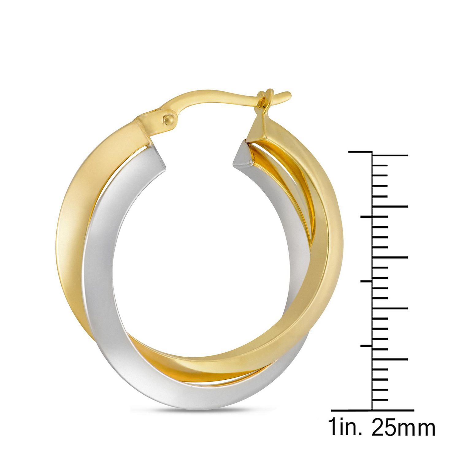 Boucles d'oreilles en argent plaqué or 10 carats Sono Di Oro.