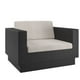 Ens. patio canapé et fauteuils Sonax PPT-302-Z de CorLivng en résine tressée noire – image 3 sur 6