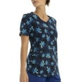 thumbnail image 3 of Scrubstar Women's "Ombre Snowflakes" V-Neck Print Top, 3 of 6