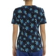 thumbnail image 4 of Scrubstar Women's "Ombre Snowflakes" V-Neck Print Top, 4 of 6