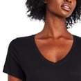 thumbnail image 4 of George Women's Core Slub V-Neckline Tee, 4 of 6