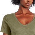 thumbnail image 4 of George Women's Core Slub V-Neckline Tee, 4 of 6