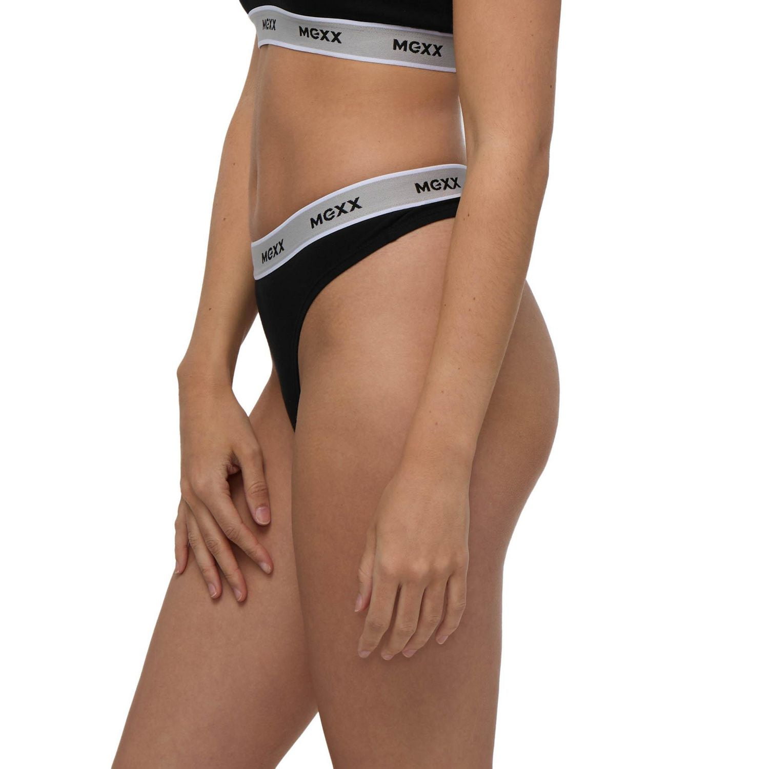 Paquet de 3 cullotes string avec bande élastique à motif Mexx pour femmes XS-XL