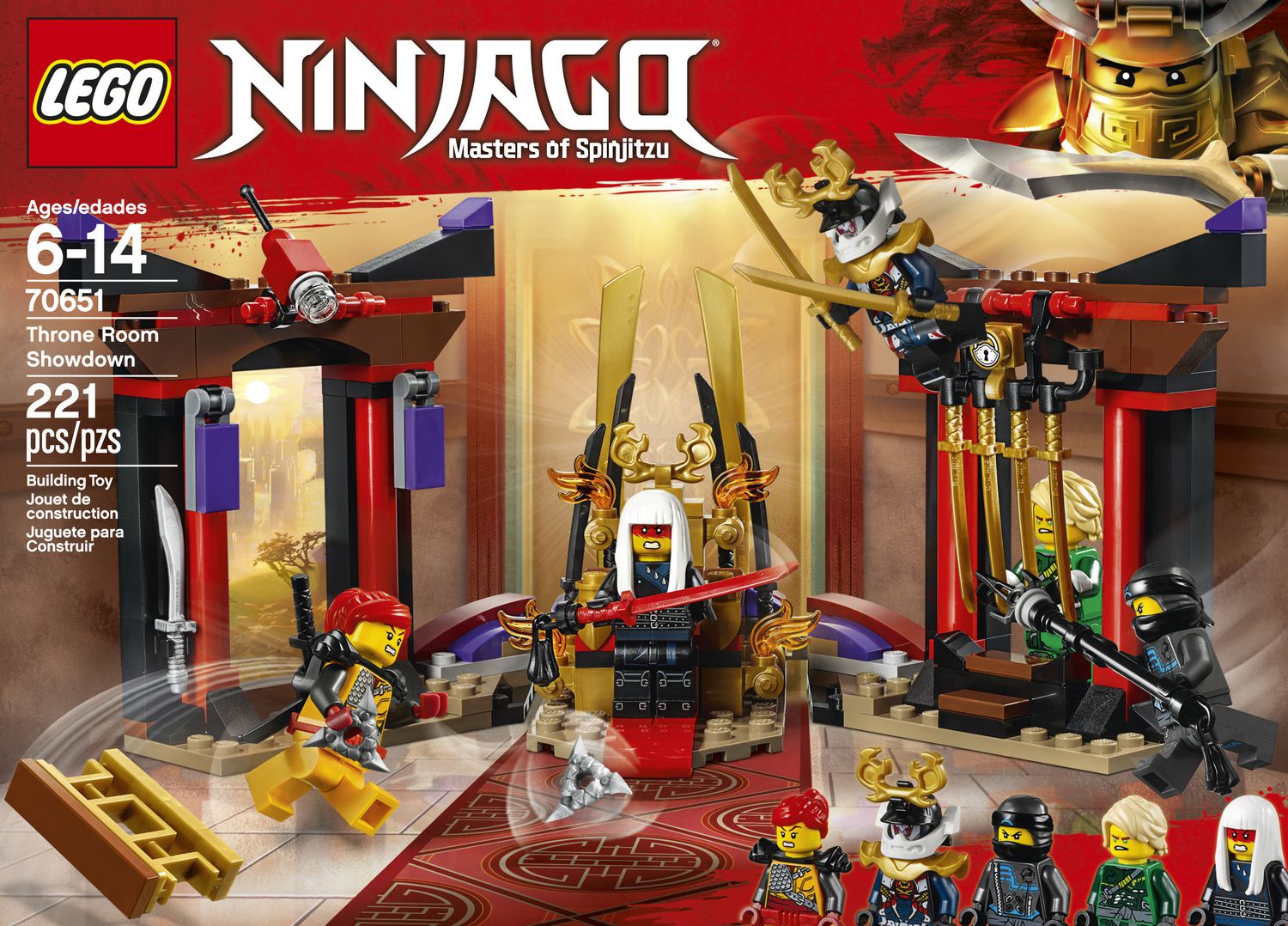 LEGO NINJAGO Masters of Spinjitzu: Throne Room Showdown 70651 