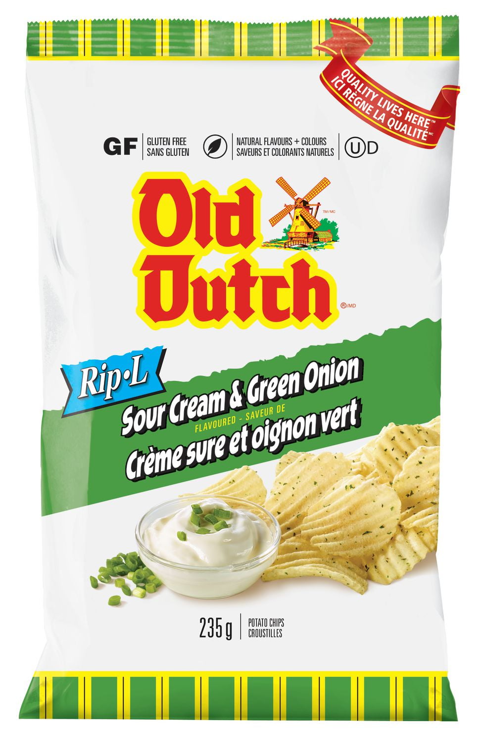Old Dutch RipL Sour Cream & Green Onion Potato Chips Walmart Canada