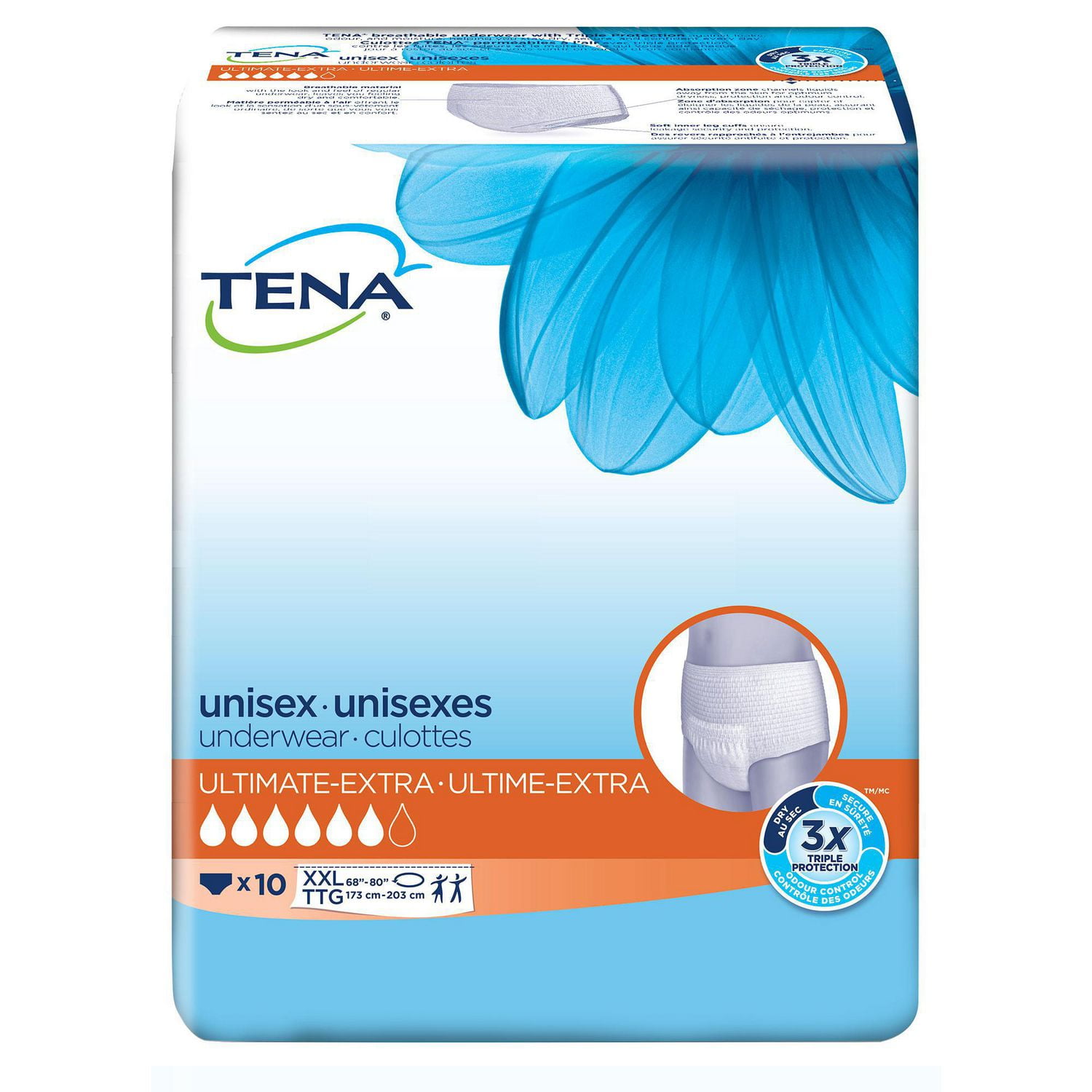 TENA Incontinence Underwear, Ultimate, 2X-Large, 10 Count, 2Xlarge  (173-203cm) 