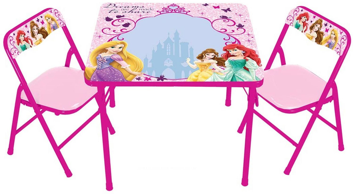 Disney princess folding table cheap and chairs