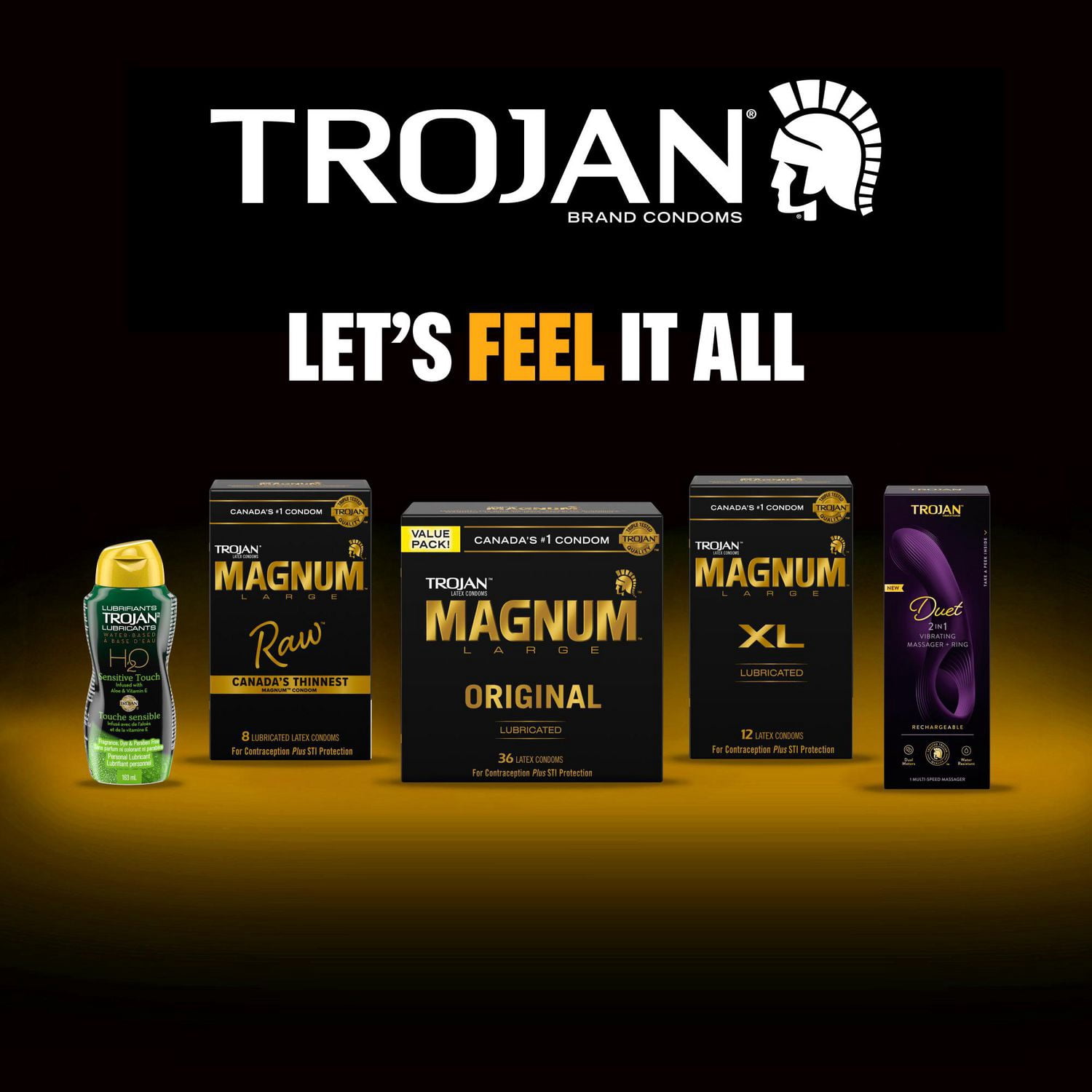 Trojan Magnum Sensations nues condoms lubrifiés ultra nervurés