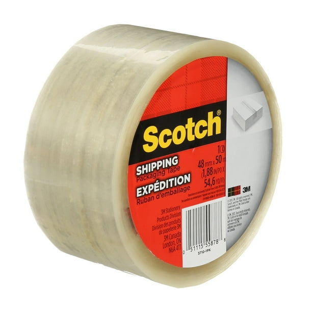 Scotch ruban adhésif d'emballage Classic, ft 50 mm x 66 m, transparent,  paquet de 6 rouleaux