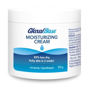 Glaxal Base Crème hydratante sensible à la peau, soulage la peau sèche, chapurée et dure