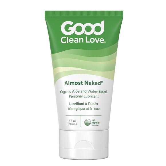 Good Clean Love Almost Naked Organic Water-Based Lube, Personal Lubricant with Aloe Vera, 118ml