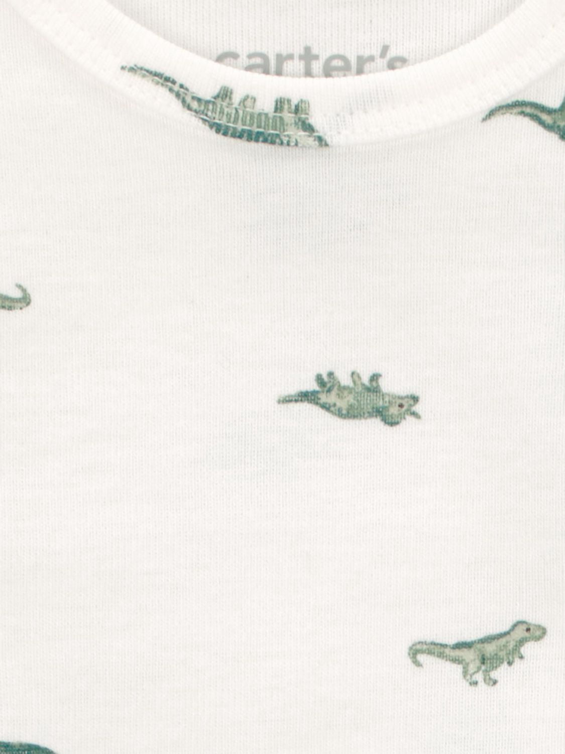 Carter's Child of Mine Infant Boy 3pk Bodysuits Short Sleeve Green Dino