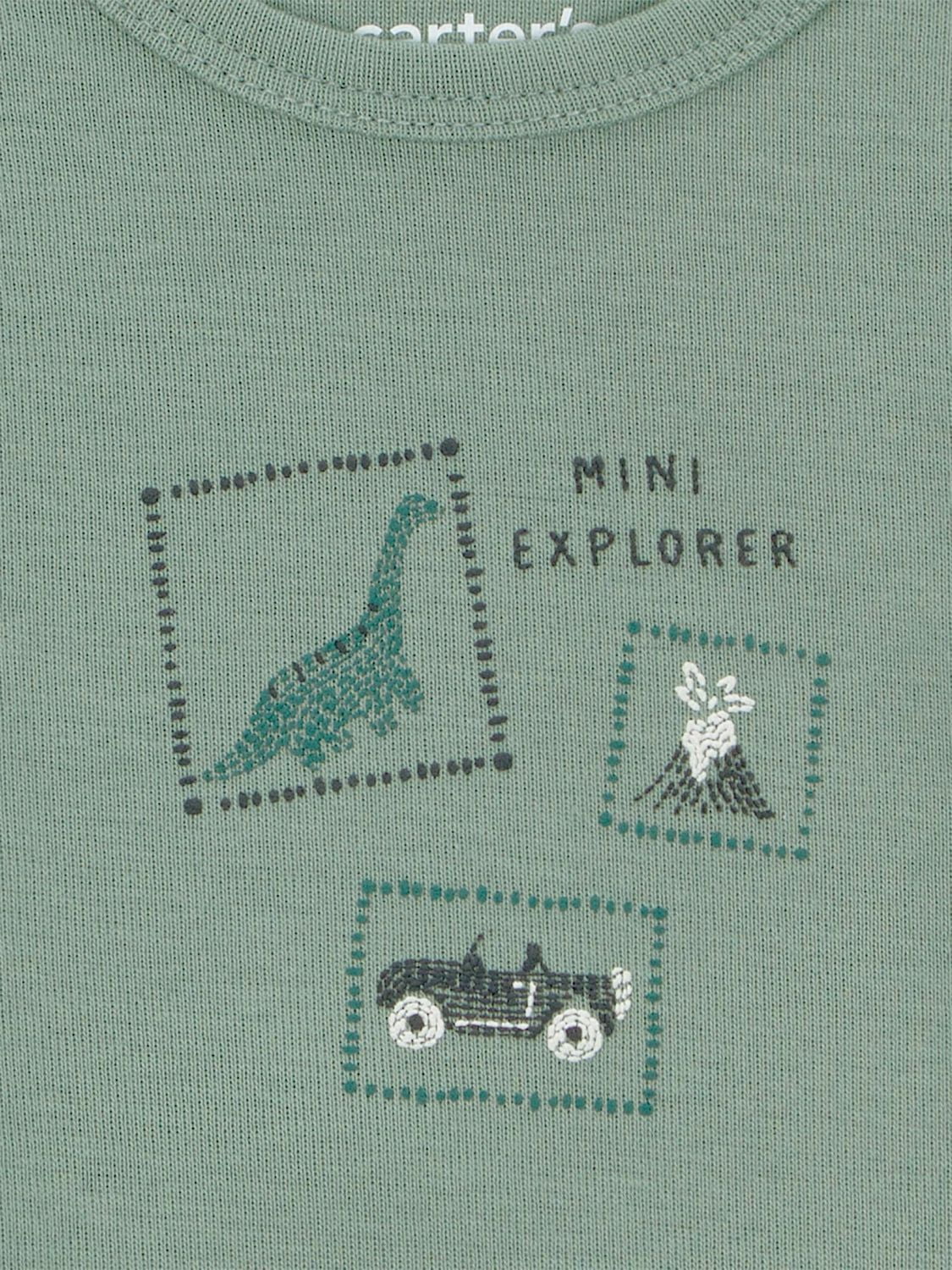 Carter's Child of Mine Infant Boy 3pk Bodysuits Short Sleeve Green Dino