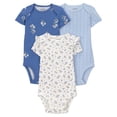 thumbnail image 1 of Carter's Child of Mine IG 3PK Bodysuit - Blue Floral, 1 of 4