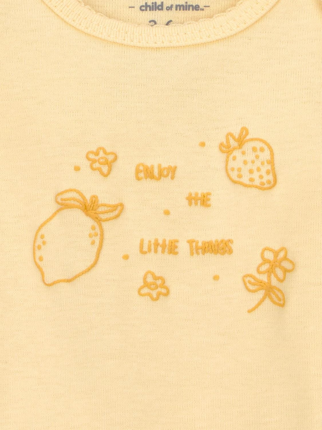 Carter's Child of Mine Infant Girl Short Sleeve 3pk Bodysuits Lemon Yellow