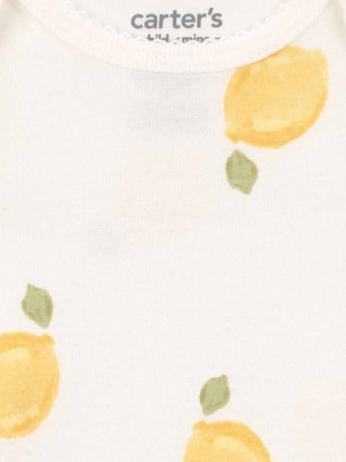 Carter's Child of Mine Infant Girl Short Sleeve 3pk Bodysuits Lemon Yellow