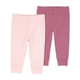 thumbnail image 1 of Carter's Child of Mine IG 2PK Pant - Pink Solid, 1 of 4