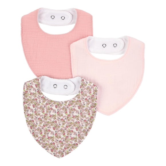 Carter's Child of Mine Fil Lot de 3 bavoirs roses unis