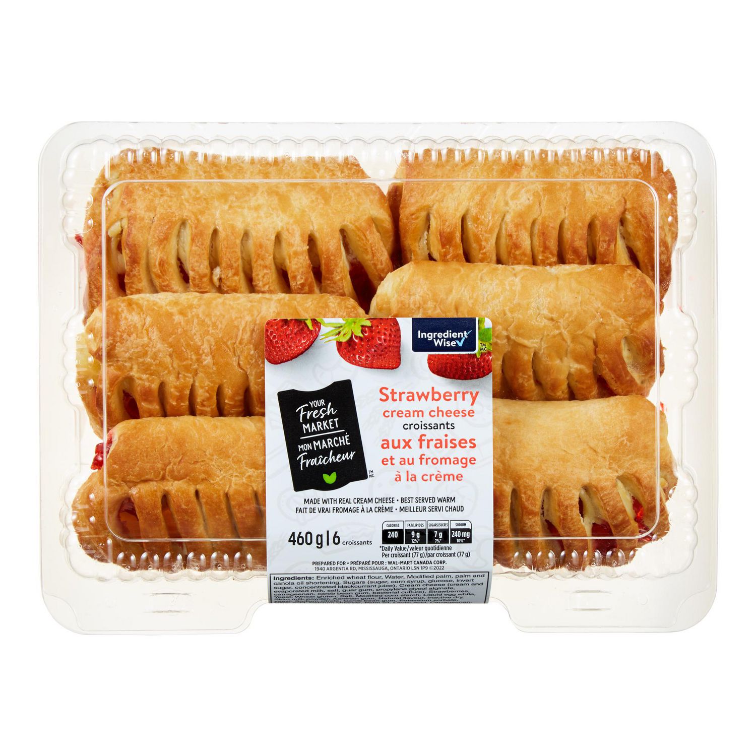 Your Fresh Market Strawberry Cream Cheese Croissants, 6 pieces, 460 g