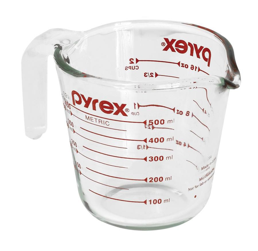 Tasse à mesurer Pyrex Original en verre - 2 tasses/500 mL Tasse à