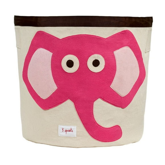 3 Sprouts Pink Elephant Baby Toys Storage Bin