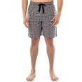 thumbnail image 1 of Short de pyjama pour hommes en jersey imprimé, gris et rouge, 1 of 5