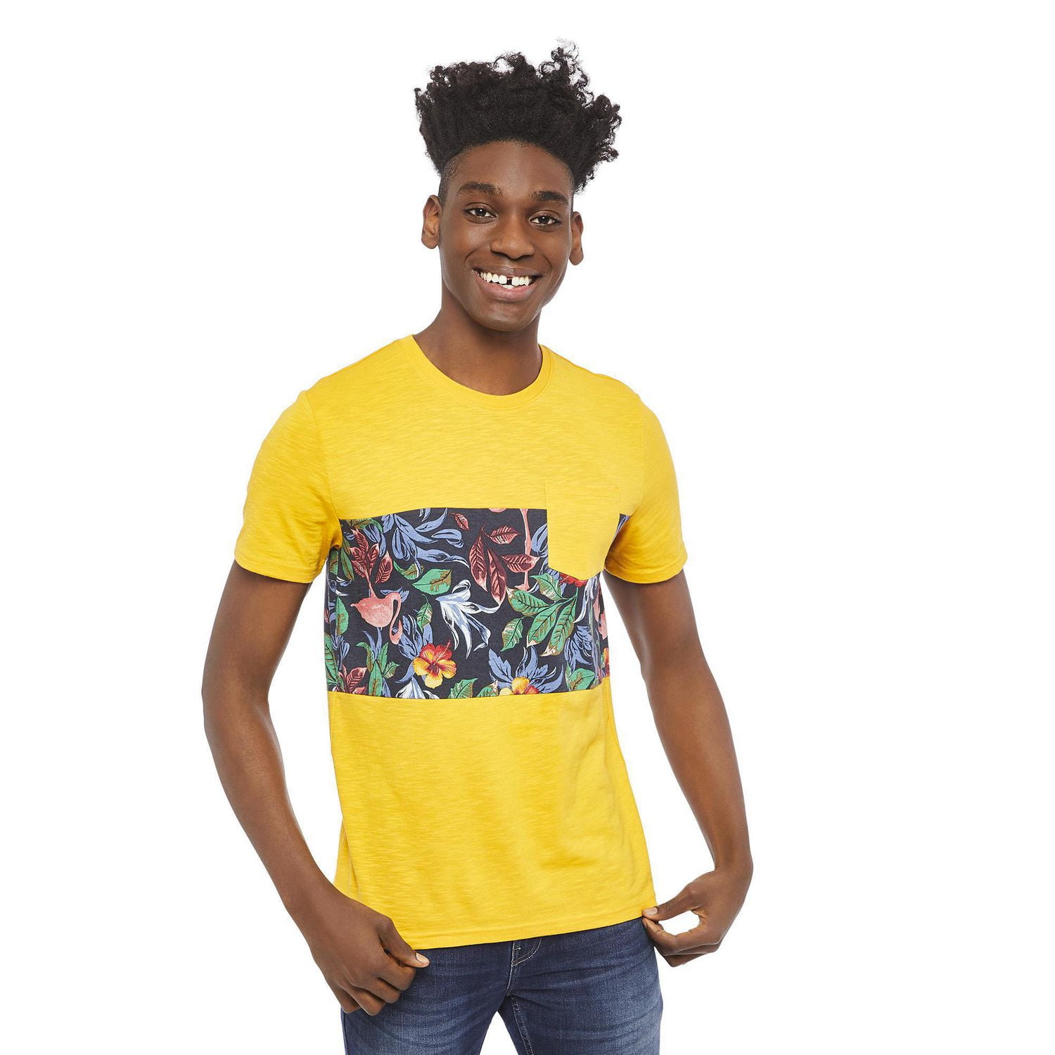 Men's Colour Block Cut and Sew Tee Walmart Canada