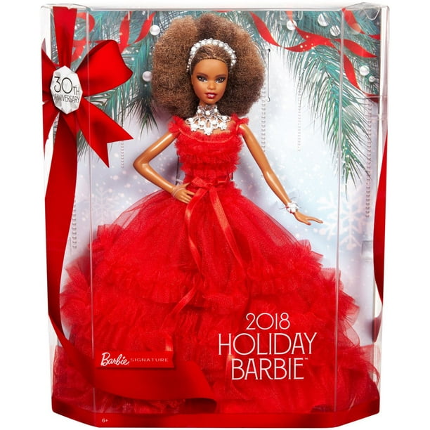 Poupée Barbie Noël 2018 Cheveux bruns 