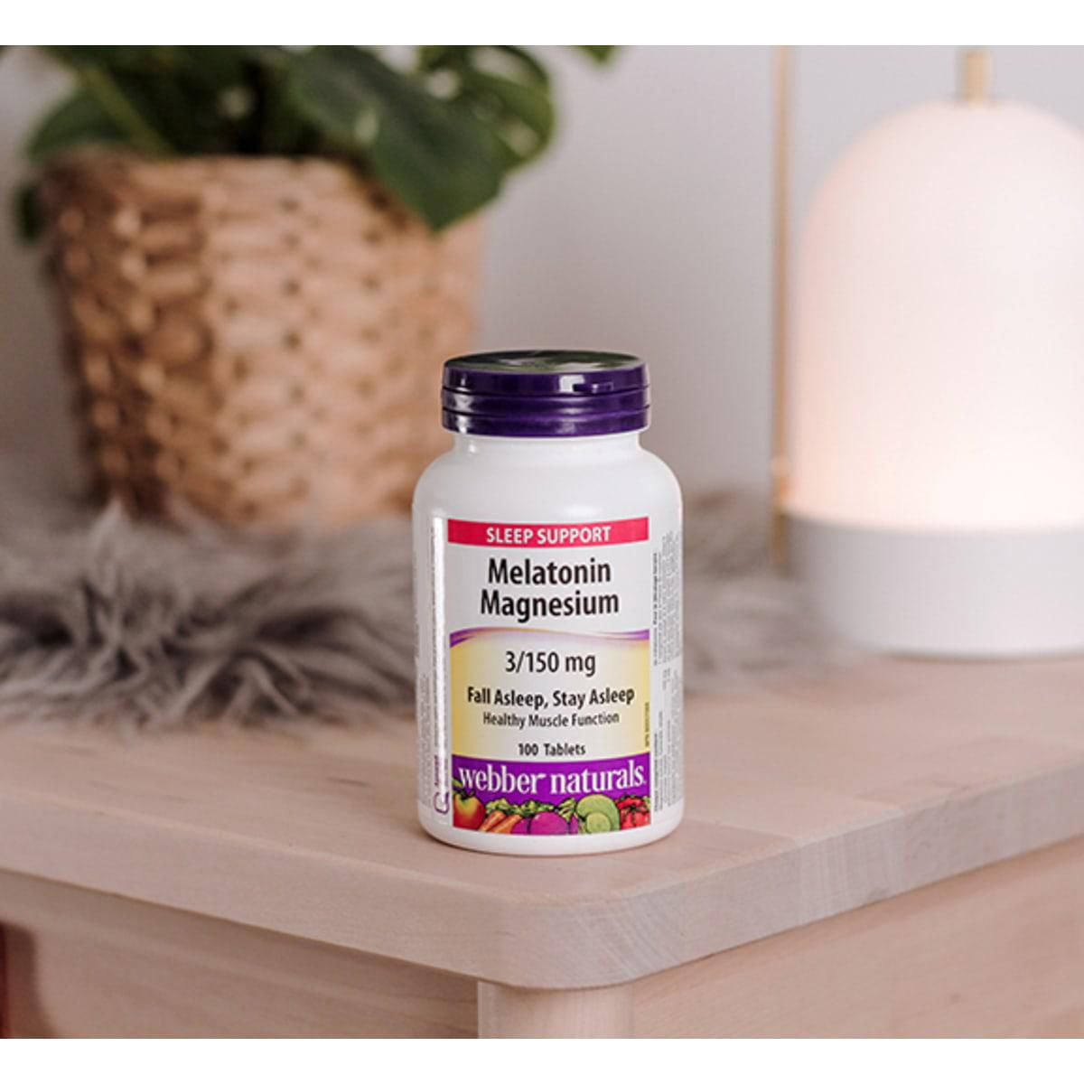 Webber Naturals Mélatonine Magnésium, 3/150 mg de 100 comprimés