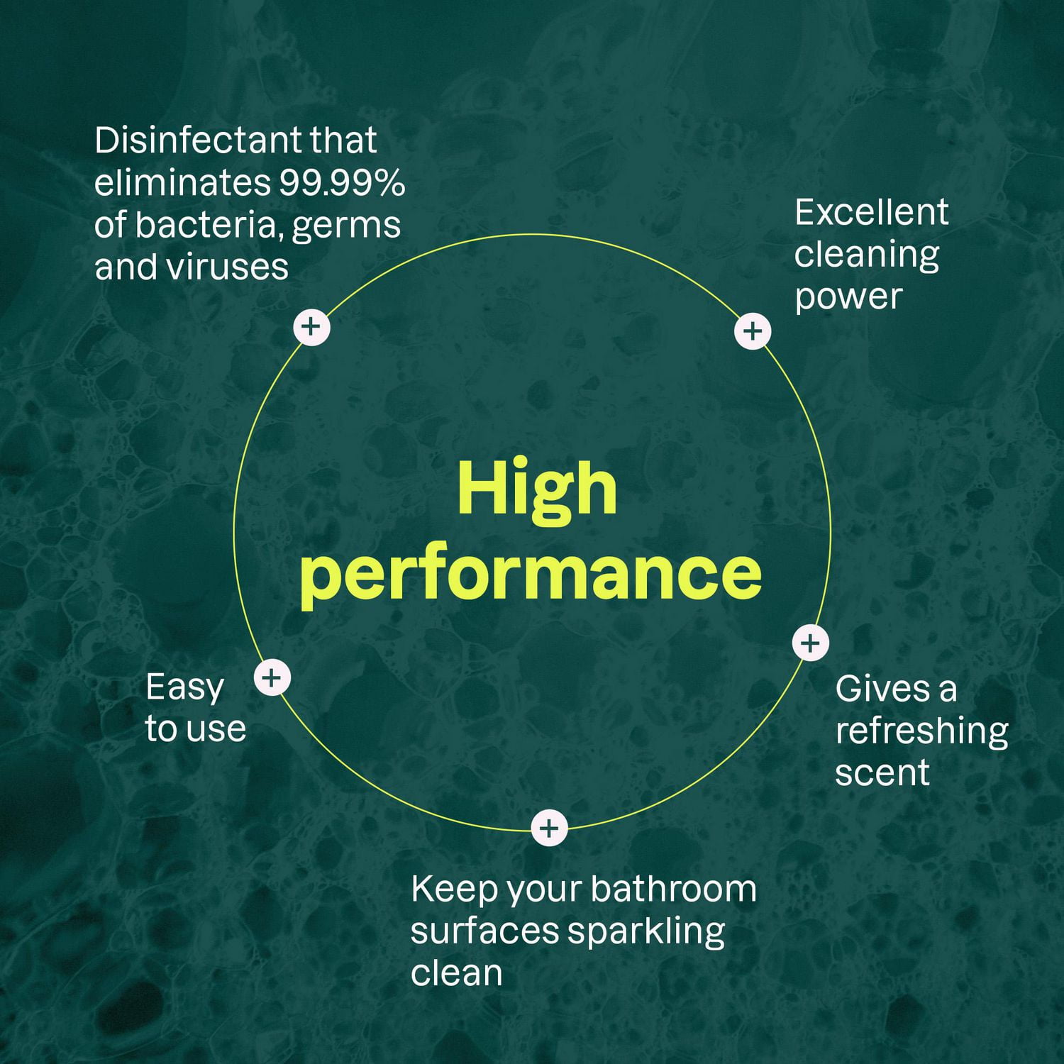 ATTITUDE home+ technology, Bathroom Cleaner Disinfectant 99.99%, Thyme & Lavender, 800 mL