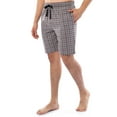 thumbnail image 2 of Short de pyjama pour hommes en jersey imprimé, gris et rouge, 2 of 5