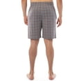 thumbnail image 3 of Short de pyjama pour hommes en jersey imprimé, gris et rouge, 3 of 5