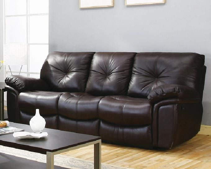 NORWICH LEATHER RECLINER SOFA IN CHOCOLATE BROWN Walmart Canada
