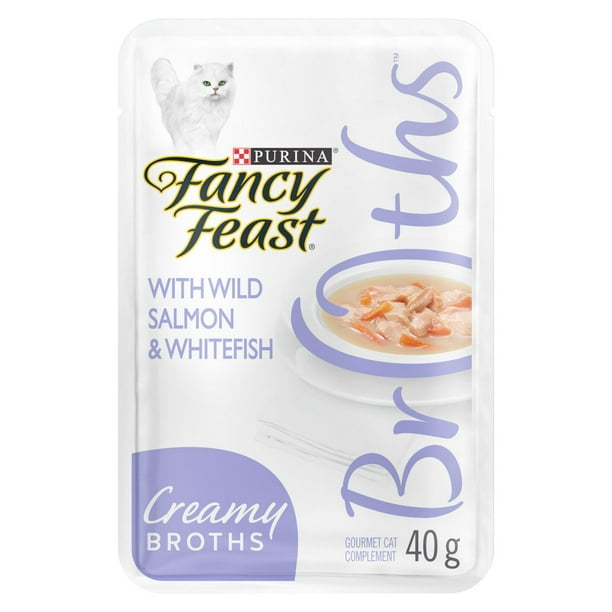 Fancy Feast Creamy Broths with Salmon & Whitefish, Wet Cat Food Complement 40g, 40g Walmart.ca