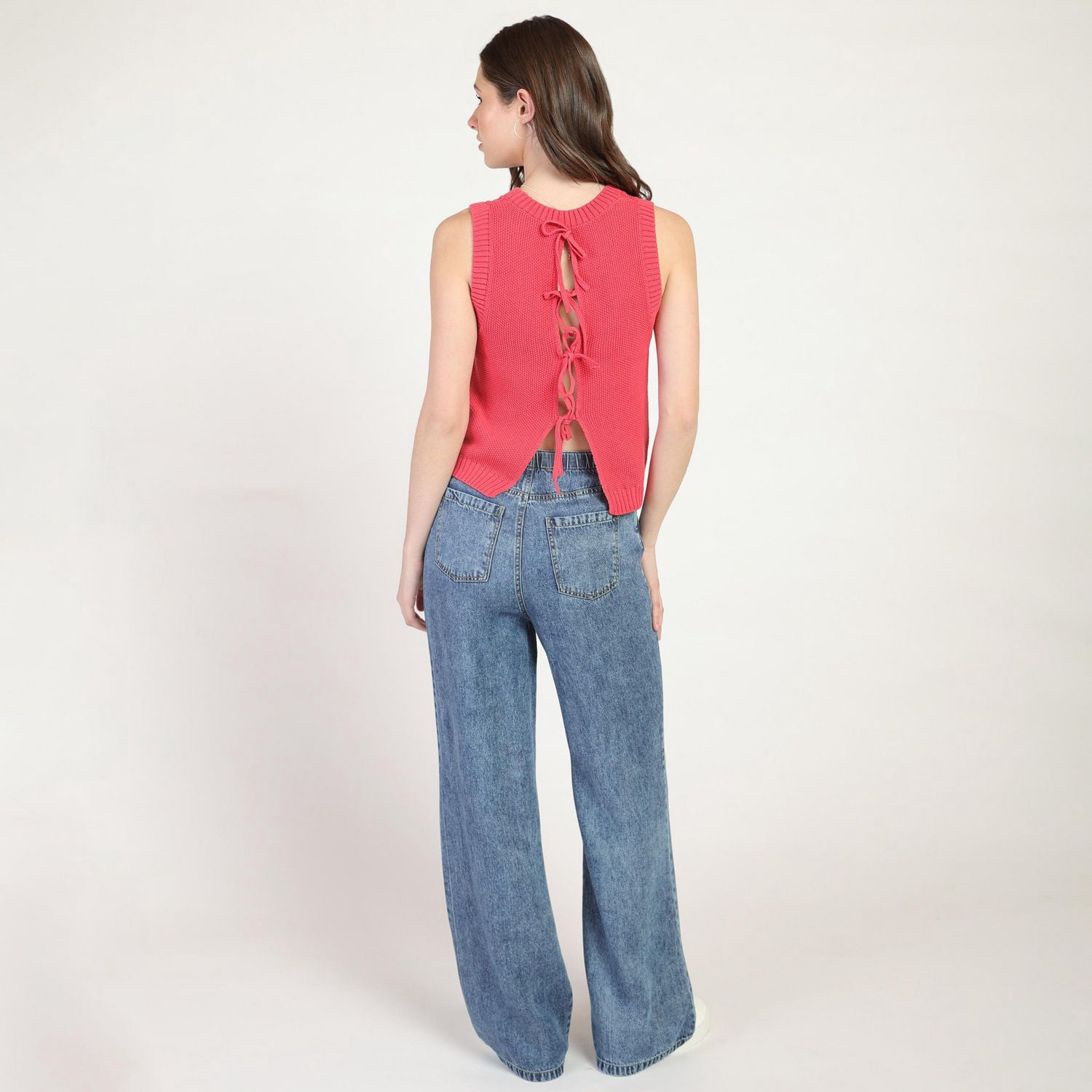 Bloom Girl Lace Back Sweater  Sizes XS-XL