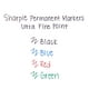 Sharpie Marqueurs permanents, pointe ultra fine, couleurs variées, paq./5 Paq. de 5 – image 4 sur 6