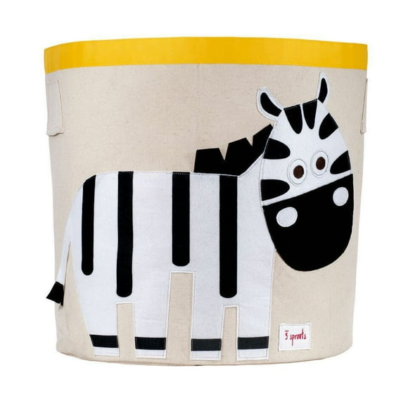 3 Sprouts Zebra Baby Toys Storage Bin