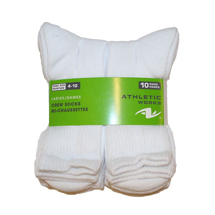 Athletic Works Women's 10-Pairs Crew Socks