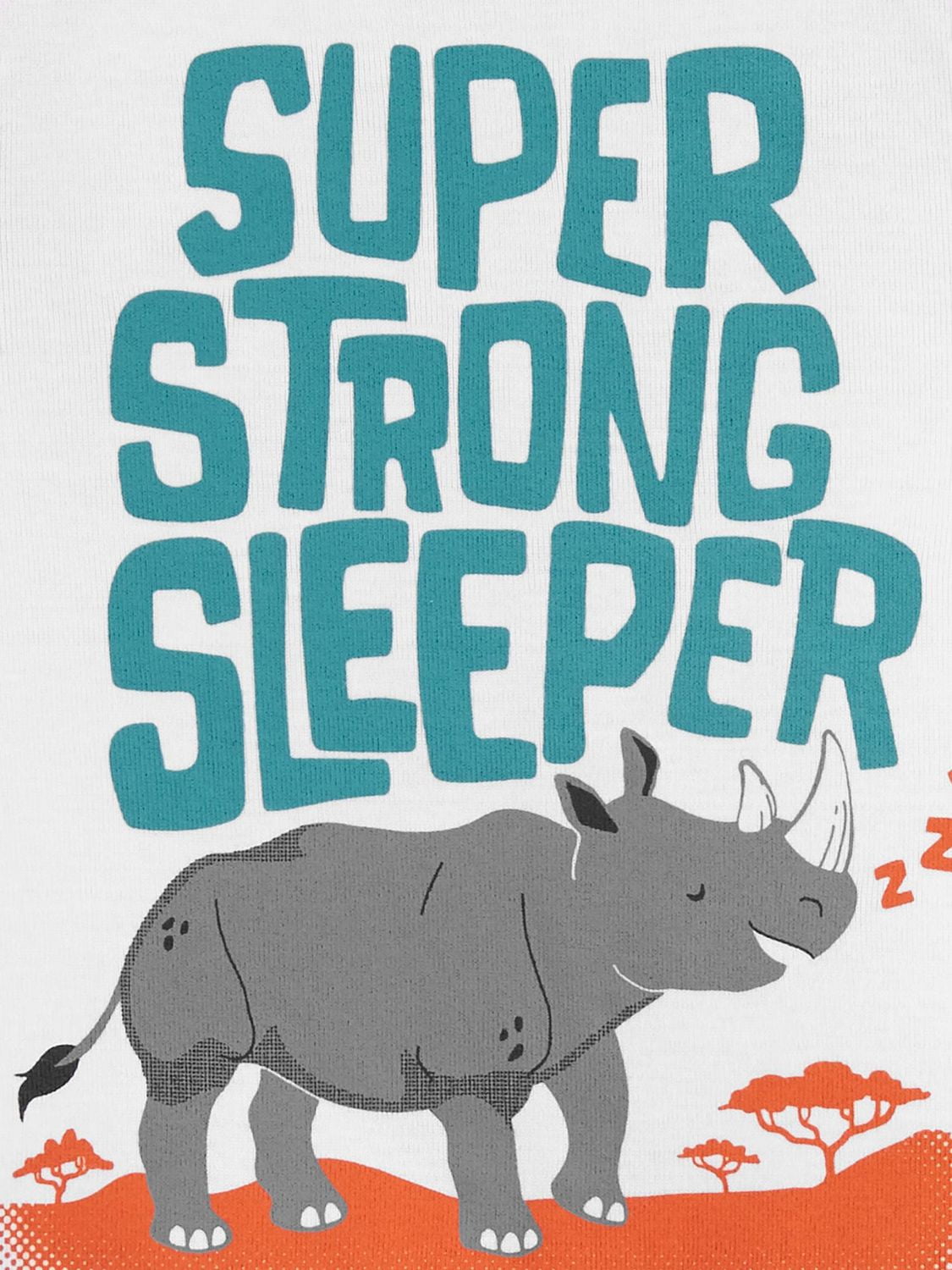 Pyjama 4 pièces en coton pour garçons Child of Mine made by Carter's - Rhinocéros