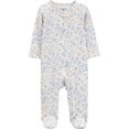 thumbnail image 1 of Carter's Child of Mine Baby Girls' 2-Way Zip Ribbed Sleeper, 1 of 4